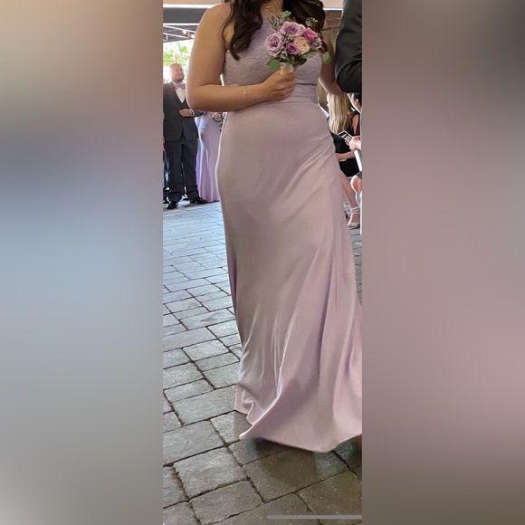 David’s Bridal High Neck Bridesmaid Dress - Picture 2 of 2